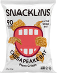 SNACKLINS Plant Based Crisps CHESAPEAKE BAY - Gluten Free, Grain Free, 100% Kosher, Vegan Healthy Snacks, Crunchy Puffed Snack, Only 90 Calories Per Bag (Case of 12)