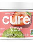 Cure Hydration  PlantBased Electrolyte Drink Mix  No Added Sugar  Dehydration Relief Powder Made with Coconut Water  NonGMO  Vegan  Gluten Free  Bulk Jar 28 Servings  Strawberry Kiwi