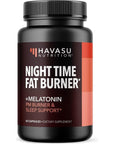 HAVASU NUTRITION Night Time Fat Burner Metabolism Booster | Appetite Suppressant & Supplement to Support Weight Loss | 60 Weight Loss Supplement Pills for Men