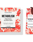 Sakara Metabolism Protein Super Bar  SeaSalt Chocolate Protein Bar Clean Protein Bars 12g Plant Based Protein Pre Post Workout Energy Bar