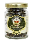 Agostino Recca Capers in Sea Salt  Pickled Capers Best for Sauces Meats  Garnishes 22 oz