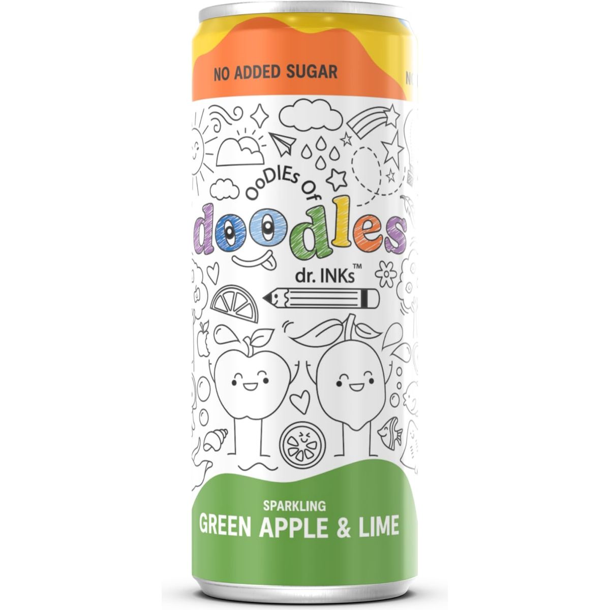 Oodles of Doodles 12 Pack Kids Still Water Still Tropical Healthy Fruit Juice Refreshing Drinks Low Sugar Low Calorie Creative Cans You Can Color Halal Kosher NONGMO Vegan 84 oz