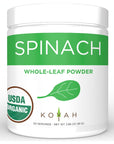 KOYAH  Organic USA Grown Spinach Powder Equivalent to 30 Cups Fresh Freezedried WholeLeaf Powder