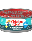 Chicken of the Sea Chunk White Albacore Tuna in Water Wild Caught Canned Tuna 6 Packs of 4Count 5Ounce Cans 24 Cans