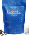 ICONIC Protein Powder - Vanilla Bean - Sugar Free - 1 lb Pouch (18 Servings)