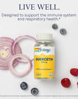 SOLARAY Quercetin 500 mg, Supports Sinus, Respiratory, Immune Function & Normal, Healthy Uric Acid Levels, 90 VegCaps