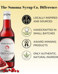 Sonoma Syrup Co Grenadine Syrup 8 Fl Oz for Shirley Temples Cocktails and Beverages