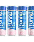 Nuun Sport Electrolyte Tablets - Dissolvable in Water, Strawberry Lemonade Flavor, 5 Essential Electrolytes for Hydration, 1g Sugar Drink Mix, Vegan, Non GMO, 10 Count (Pack of 4) (40 Total Servings)