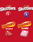 SKITTLES Original SKITTLES Wild Berry  STARBURST Original and STARBURST FaveReds Fun Size Chewy Candy Variety Bag 3228 Oz Jumbo Pack