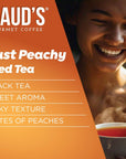 Mauds Instant Peach Tea Insta Just Peachy 26ct Solar Energy Produced Single Serve Peach Flavored Tea Instant Travel Stick Packs Instantly Hot or Iced Tea 100 California Tea Blend