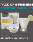 Bartesian Lemon Drop Cocktail Mixer Capsules Pack of 8 Cocktail Capsules for Bartesian Premium Cocktail Maker 55446