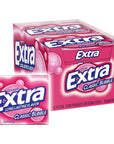 Extra Sugar Free Gum Classic Bubble 15 Stick Slim Packs Pack of 20