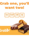 Grab1 Sugar Free Protein Bars Peanut Butter 3 Pack 12 Bars  7g Fiber  Delicious and Nutritious  Low Calorie  Zero Sugar