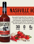 Barsmith Bar Essentials Nashville Hot Bloody Mary Mix Lively Blend of Tomatoes Horseradish and Spices 32oz Bottle Pack of 6