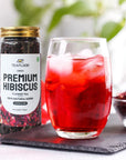 TEAFLOOR Dried Natural Hibiscus Flower TeaWhole Flower Caffeine Free TeaDried Hibiscus FlowersBrew Hot Or Iced Herbal Hibiscus Tea No Small Pieces Brew Hot Or Iced Net Weight 50G 30 Cups