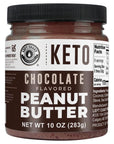 Keto Chocolate Peanut Butter Spread with MCT Oil and real Cocoa (Dark Chocolate). Vegan, Low Carb, No Added Sugar, Dairy & Lactose Free, Ketogenic Gourmet Peanut Butter Fat Bomb, 10 oz