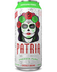 Patria Day of the Dead 16oz Sugar Free Energy Drink 200mg of Caffeine Natural Flavor Green Apple 12 pack