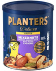 PLANTERS Deluxe Salted Mixed Nuts, Party Snacks, Plant-Based Protein 15.25oz (1 Canister)