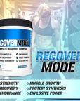 Evlution Nutrition Recover Mode- Complete Post Workout with BCAAs, Immunity Support, Vitamin C, D & E, Electrolytes, Hydration, Creatine, Glutamine, Beta-Alanine, L-Carnitine, 30 Serve, Blue Raz