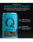 Q Mixers Club Soda Premium Cocktail Mixer 75 oz 12 Cans