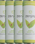 Zenjoy Honey Green Tea Relaxation Drink 4 Pack  Calming Drink with Ashwagandha  Lemon Balm  NonAlcoholic Beverage Infused with LTheanine for Enhanced Focus  12oz Cans