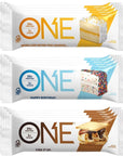 ONE bar Protein Bars 3 Flavor Variety Pack Gluten Free 20g Protein and Only 1g Sugar 212 oz Bars Pack of 12