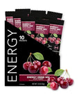 Clean Simple Eats Sour Cherry Energy Drink Mix with 100mg Caffeine 10 Servings