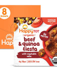 Happy Tot Organics Meal Bowl, Beef & Quinoa Fiesta with Vegetable Salsa, 4.5 Ounce Pouch (Pack of 8)