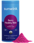 Sunwink Berry Healthy Skin Superfood Drink Mix  Hydration Drinks w Superfood Fruit Powder for Radiant Glow  Hydration w Organic Acai Goji Berry Amla Raspberry  Pineapple  42 oz 20 Servings