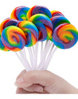 LIDATREE 15 Swirl Lollipop Rainbow Lollipops Individually Wrapped Bulk 40 Pack Kids Lollipops Candy for Birthday Mixed Fruit Flavor 40 Pack