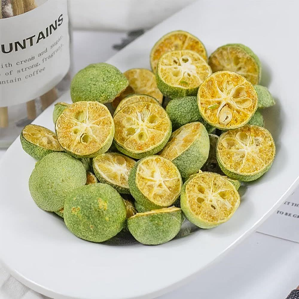 SIJIYUNLIDried small green orange 100g35oz Dehydrated lemon slices without any additives cocktail decoration fruit slice tea