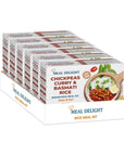 Meal Delight Chickpea Curry  Basmati Rice  Indian Cuisine Ready to Eat Meals Pack of 6 123ozMicrowavable No Preservatives Heat and Eat Meal Kit Ready in 90 Seconds