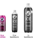 Sparkling Ice Caffeine Black Raspberry Flavored Sparkling Water with Caffeine Zero Sugar with Vitamins and Antioxidants Low Calorie Beverage 16 fl oz Can