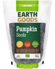 Earth Goods Organic Pumpkin Seeds - High Protein 340g