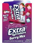 Extra Refreshers Berry Mix Gum, 3.21-Ounce 40-Piece Bottle (Pack of 6)