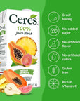 Ceres 100 All Natural Pure Fruit Juice Blend  Delicious Fruit Medley Edition  Rich in Vitamin C No Added Sugar or Preservatives Cholesterol Free Gluten Free  338 FL OZ Pack of 12