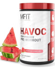 MFIT Supps Havoc - Pre-Workout Powder for Energy, Strength, Endurance and Focus - Sour Watermelon Flavor - 20 Servings