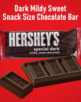 HersheysSpecial Dark Mildly Sweet Chocolate Snack Size Bars in Bulk  Delicious Individually Wrapped Dark Chocolate Bars for Birthdays Party Favors Office Desk Bowl and Occasional Snacking 2 Lb