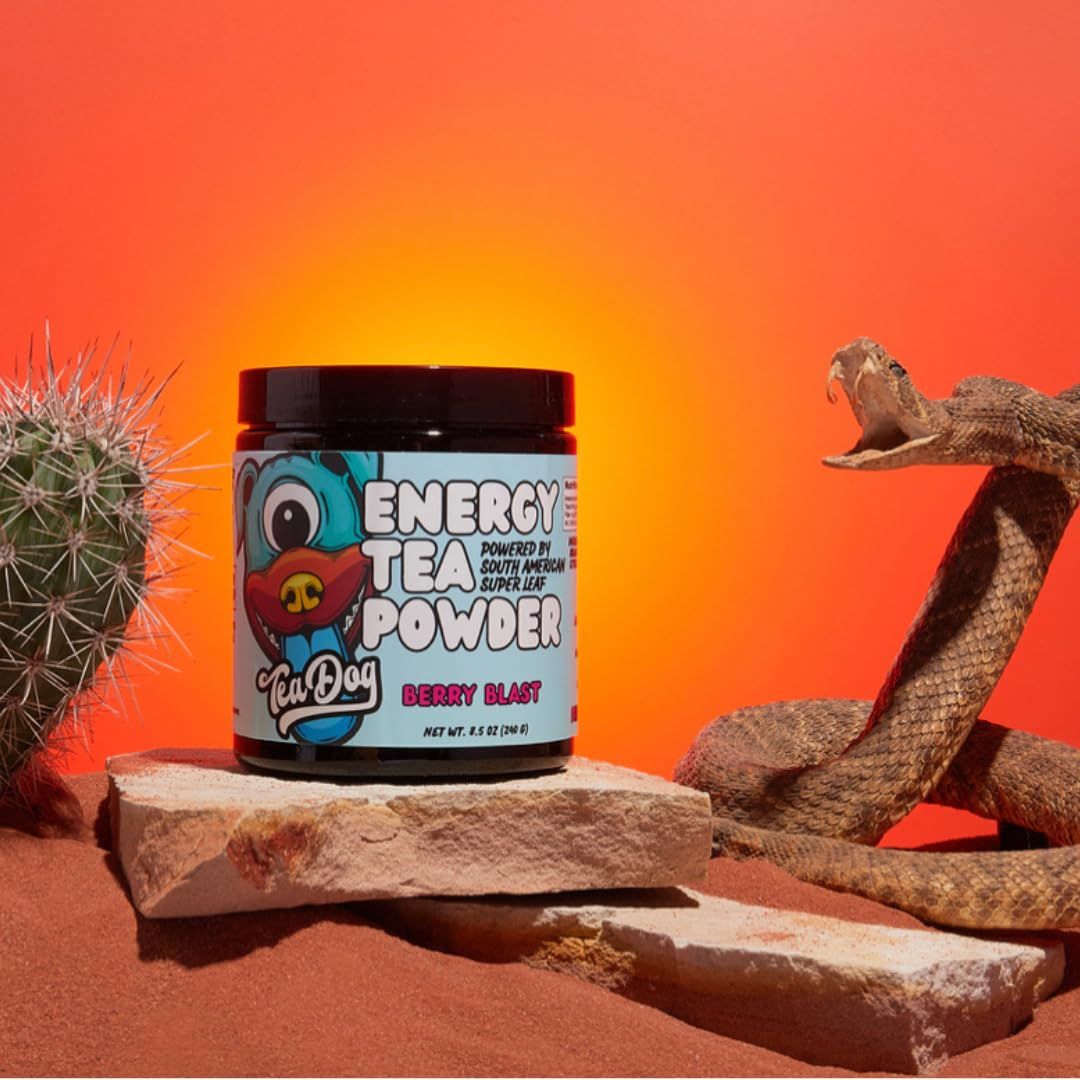 Energy Tea Powder  High Caffeine  Energy Drink Instant Mix  Nutrient Dense Guayusa Tea from the Amazon Jungle Cousin of Yerba Mate  Organic Pre Workout  Sustainable Mood Boosting Natural Energy Berry Blast