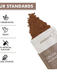 Amaara Herbs Cocoa Mushroom Latte Herb Mix Herbal Blend of Cocoa and Mushroom Powder Vegan NonGMO and GlutenFree Chocolate Powder  100 gm