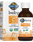 Garden of Life Baby Vitamin C Drops for Infants and Toddlers, Organic Whole Food Liquid Vitamin C 45mg Immune Support for Babies from Amla Fruit, Citrus Flavor, Vegan & Gluten Free, 56 mL (1.9 fl oz)