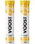 VOOST, Caffeine, Energy Drink Supplement with Vitamin B Complex, Effervescent Vitamin Drink Tablet, No Sugar + Low Calorie Blend, Orange Mango Flavor, 40 Count