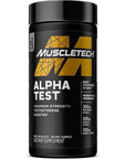 Testosterone Booster for Men, MuscleTech AlphaTest, Tribulus Terrestris & Boron Supplement , Max-Strength ATP & Test Booster, Daily Workout Supplements for Men, 120 Pills (Package May Vary)