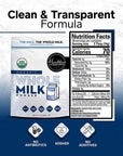 Healthier Comforts Organic Whole Milk Powder  Certified USDA Organic Powdered Milk  Kosher Gluten Free NonGMO Dry Milk Powder Whole Milk  Dried Milk w Resealable Packaging Shelf Stable Milk 7oz