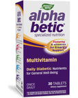 Nature's Way alpha betic, Diabetic Multivitamin for Daily Nutritional Support, with B-Vitamins for Energy Metabolism Support*, Alpha Lipoic Acid, Taurine, Lutein, 30 Tablets