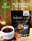 Sukrin Gold - Natural Brown Sugar Alternative - No Calorie Sweetener for Keto, Low Carb and Diabetic Diets - 1.1 lb Bag (1 Pack)