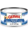 GEISHA Solid White Tuna In Water 12ozPack of 24 Canned Albacore Tuna  No Trans Fat  No Sugar Added  Kosher Certified  Gluten Free  Omega 3  Good Source of Protein