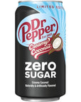 Generic Dr Peper Creamy Coconut Soda 12 Fl Oz 12 Pack 6 Zero Sugar and 6 Regular Creamy Limited Edition