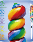 Rainbow Twist Lollipops Individually Wrapped Bulk Twisty Lollipop Kids Lollipops Candy for Birthday Party Mixed Fruit Flavor 15 Pack  Big Size