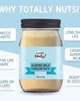 Totally Nuts Almond Milk Concentrate Kit Unsweetened Almond Butter With Probiotic Preservative for Long Lasting Home Made Plant Milk Makes up to 7 Quarts of Almond Milk Lasting up to 30 Days